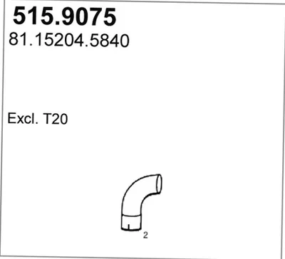 Tubo de escape ASSO 515.9075