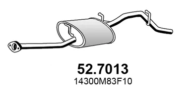 Silenciador posterior Skoda OCTAVIA II Combi · Suzuki ALTO IV · Suzuki ALTO V