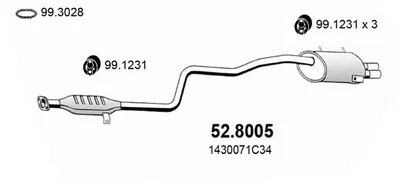 Silenciador central/posterior Suzuki SWIFT II Saloon