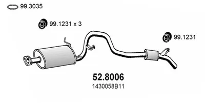 Silenciador central/posterior Suzuki VITARA · Suzuki X-90 · Suzuki VITARA Cabrio
