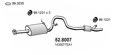 Silenciador central/posterior Suzuki VITARA · Suzuki VITARA Cabrio