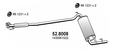 Silenciador central/posterior Suzuki BALENO Hatchback