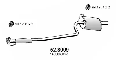 Silenciador central/posterior Suzuki BALENO