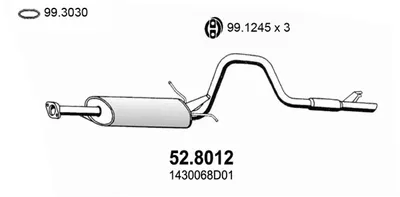 Silenciador central/posterior Suzuki GRAND VITARA I