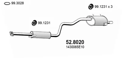 Silenciador central/posterior Suzuki SWIFT II Hatchback