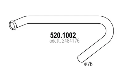 Tubo de escape ASSO 520.1002