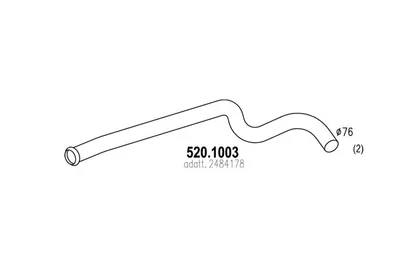 Tubo de escape ASSO 520.1003