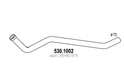Tubo de escape ASSO 530.1002