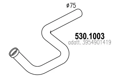 Tubo de escape ASSO 530.1003