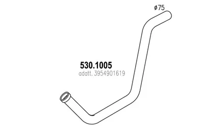 Tubo de escape ASSO 530.1005