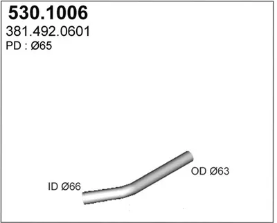 Tubo de escape ASSO 530.1006