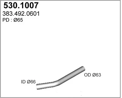 Tubo de escape ASSO 530.1007