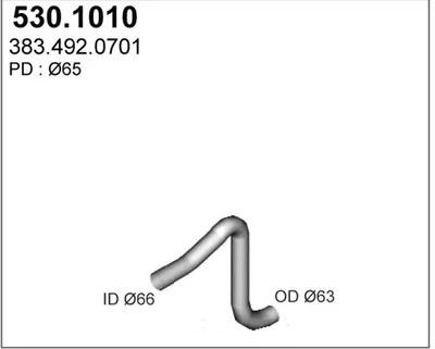 Tubo de escape ASSO 530.1010