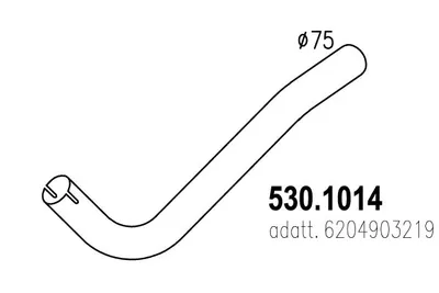 Tubo de escape ASSO 530.1014