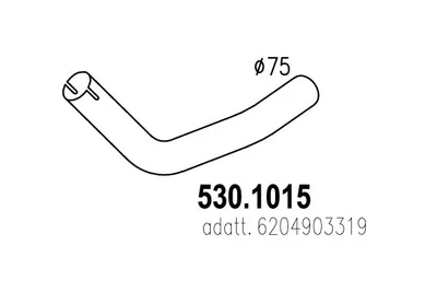 Tubo de escape ASSO 530.1015