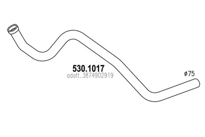Tubo de escape ASSO 530.1017