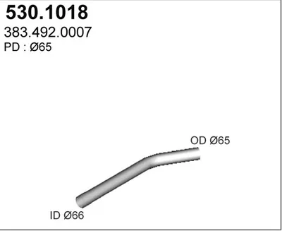 Tubo de escape ASSO 530.1018