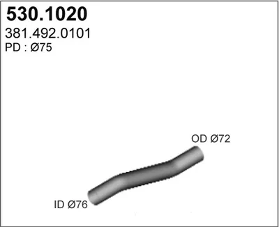 Tubo de escape ASSO 530.1020