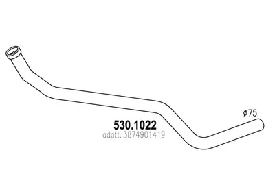 Tubo de escape ASSO 530.1022