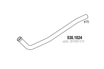 Tubo de escape ASSO 530.1024