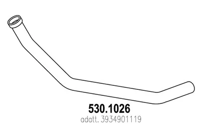 Tubo de escape ASSO 530.1026