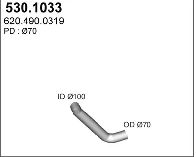 Tubo de escape ASSO 530.1033