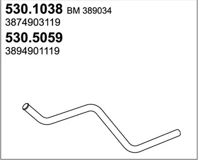 Tubo de escape ASSO 530.1038