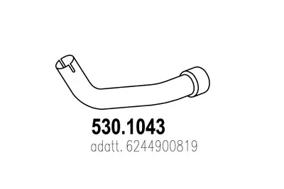 Tubo de escape ASSO 530.1043