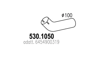 Tubo de escape ASSO 530.1050