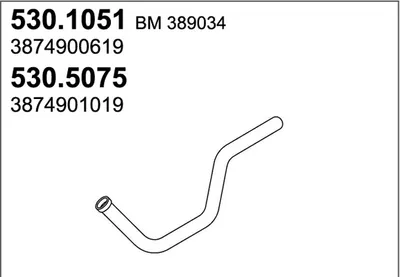 Tubo de escape ASSO 530.1051