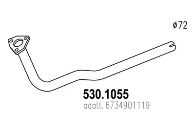 Tubo de escape ASSO 530.1055