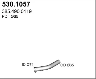 Tubo de escape ASSO 530.1057