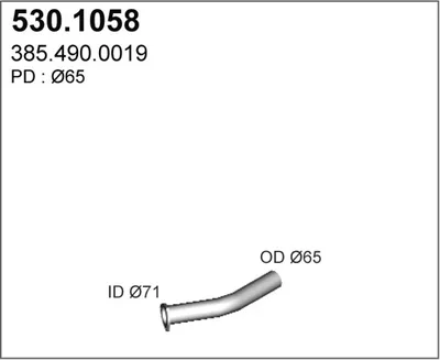 Tubo de escape ASSO 530.1058