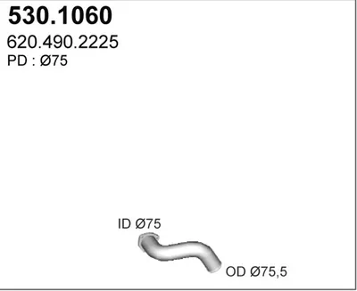 Tubo de escape ASSO 530.1060