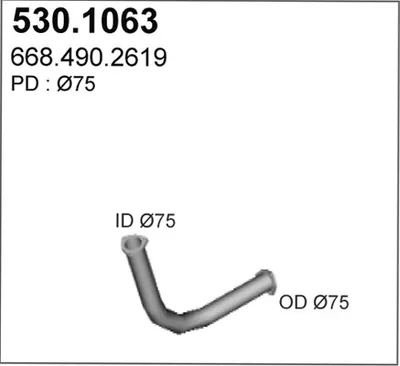 Tubo de escape ASSO 530.1063