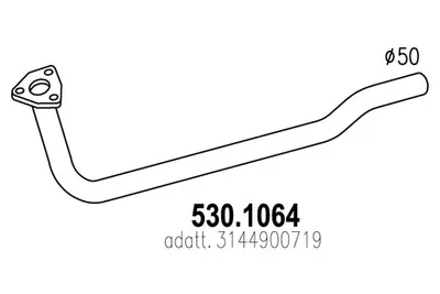 Tubo de escape ASSO 530.1064
