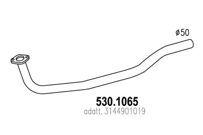 Tubo de escape ASSO 530.1065