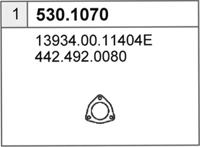 Tubo de escape ASSO 530.1070