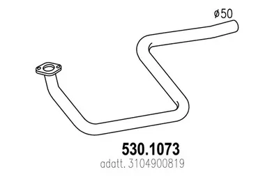 Tubo de escape ASSO 530.1073