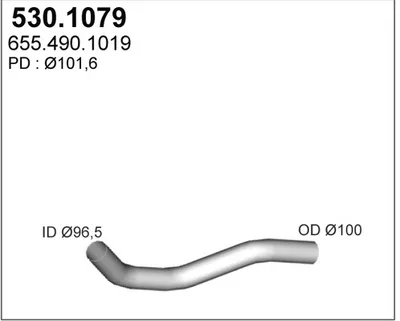 Tubo de escape ASSO 530.1079