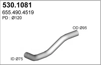 Tubo de escape ASSO 530.1081