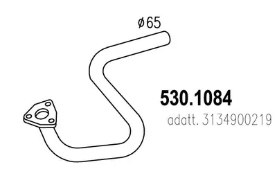 Tubo de escape ASSO 530.1084