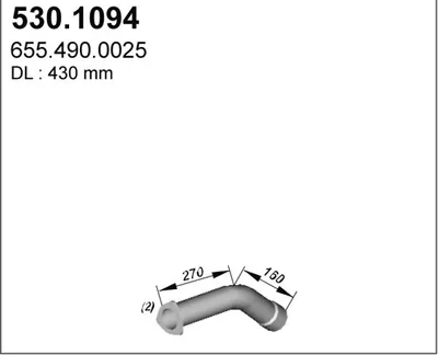 Tubo de escape ASSO 530.1094