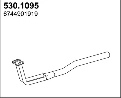 Tubo de escape ASSO 530.1095