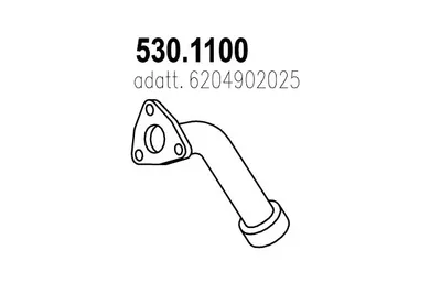 Tubo de escape ASSO 530.1100
