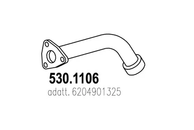 Tubo de escape ASSO 530.1106