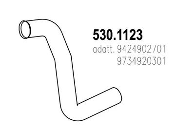 Tubo de escape ASSO 530.1123
