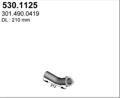 Tubo de escape ASSO 530.1125