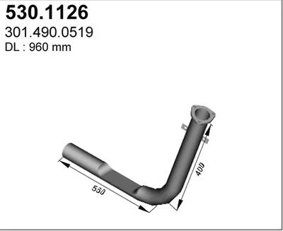 Tubo de escape ASSO 530.1126