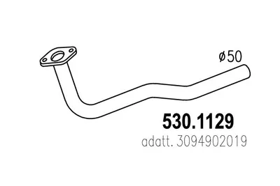 Tubo de escape ASSO 530.1129